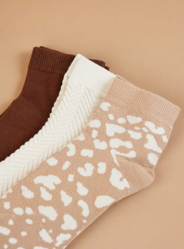 GINGER Assorted Ankle-Length Socks - Pack of 3