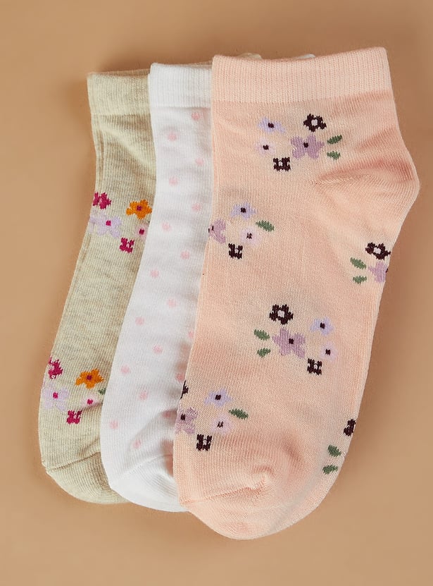 GINGER Assorted Ankle Length Socks - Pack of 3