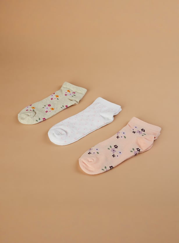 GINGER Assorted Ankle Length Socks - Pack of 3
