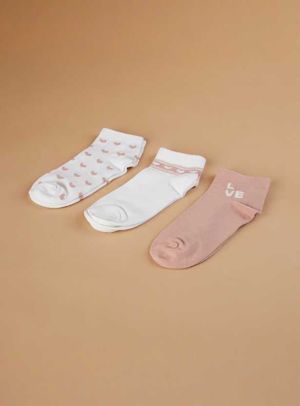 GINGER Knitted Ankle-Length Socks - Pack of 3