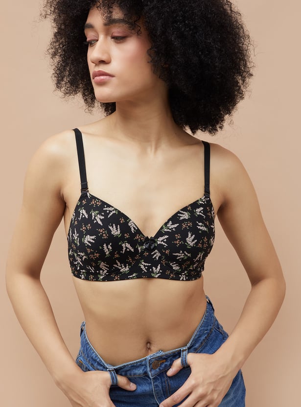 GINGER Assorted Padded Non Wired T-shirt Bra - Pack of 2