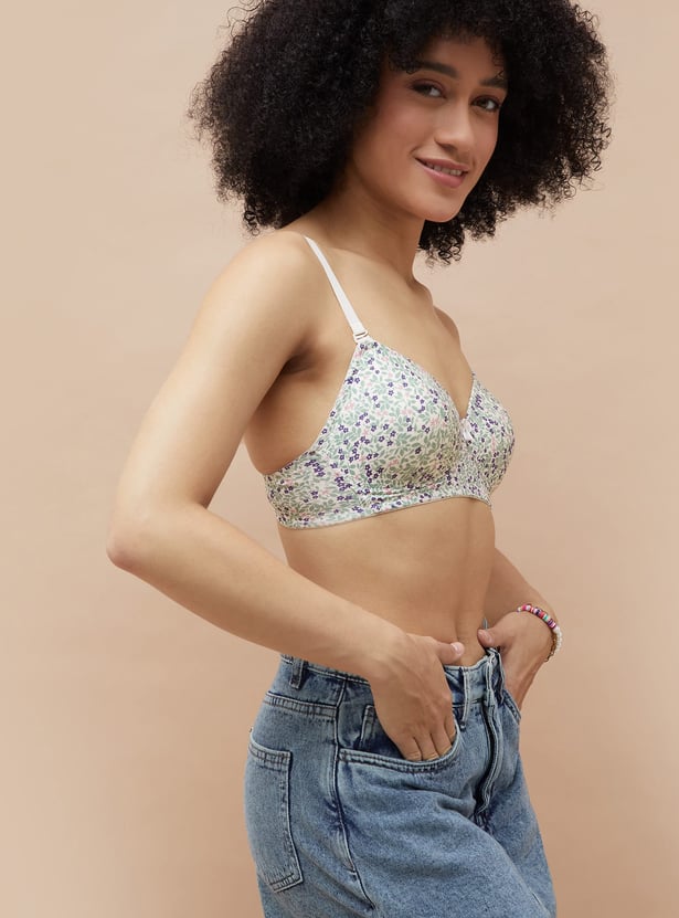 GINGER Assorted Padded Non Wired T-shirt Bra - Pack of 2