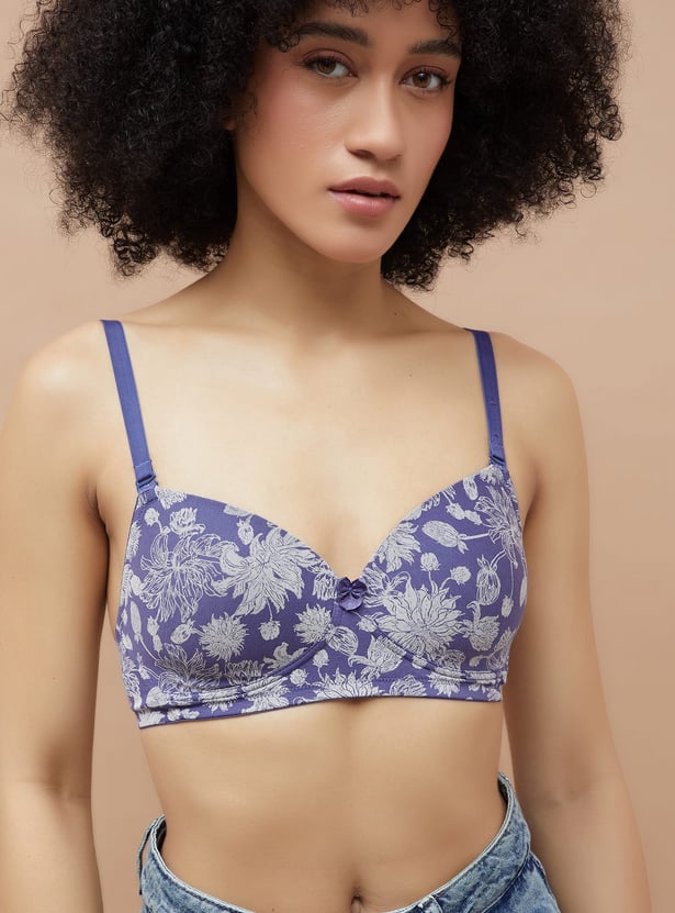 GINGER Assorted Padded Non Wired T-shirt Bra - Pack of 2