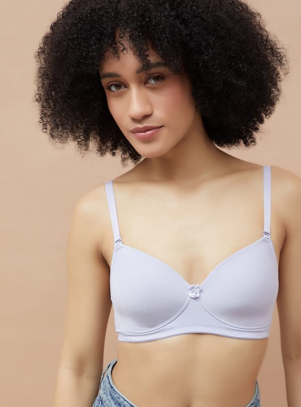 GINGER Assorted Padded Non Wired T-shirt Bra - Pack of 2