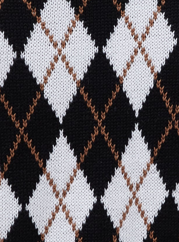 GINGER Argyle Knit Top
