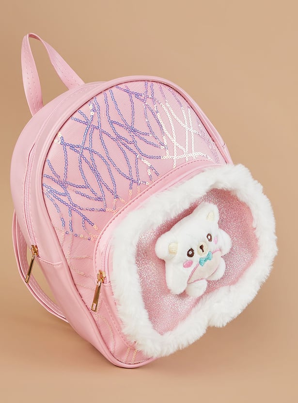 GINGER Teddy Applique Backpack