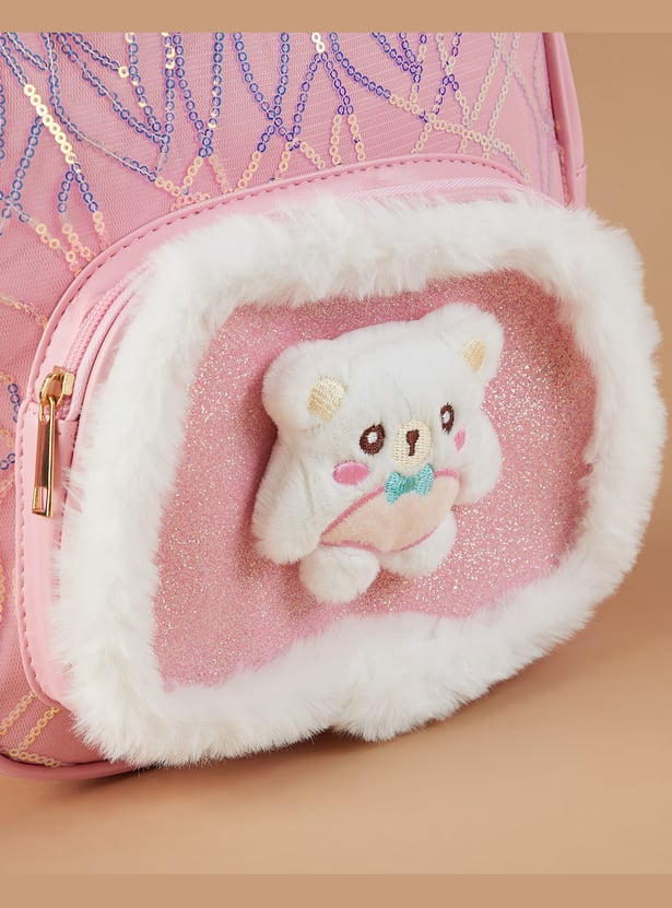 GINGER Teddy Applique Backpack