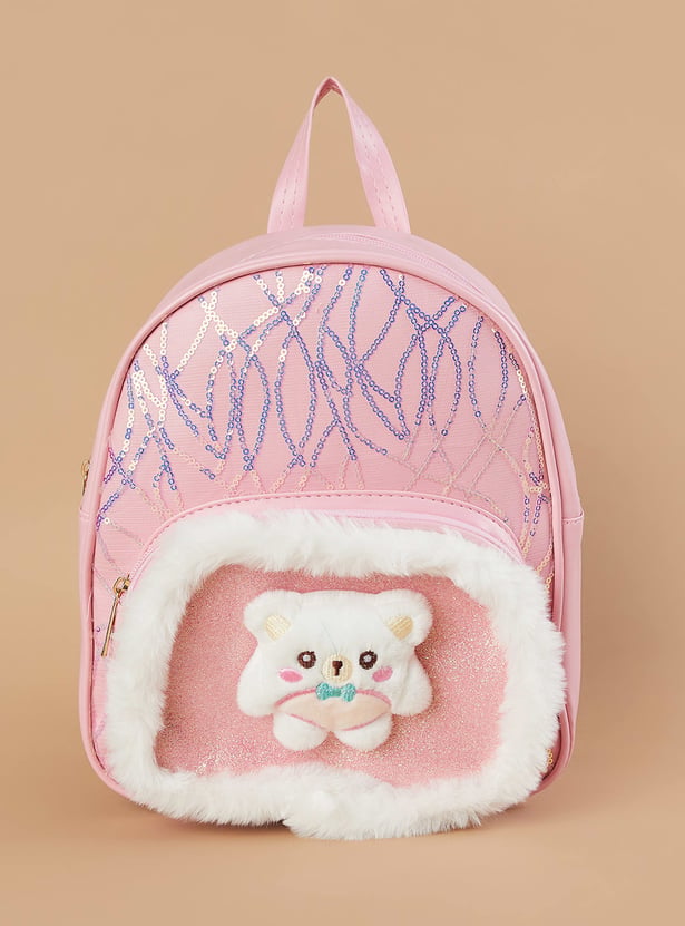 GINGER Teddy Applique Backpack