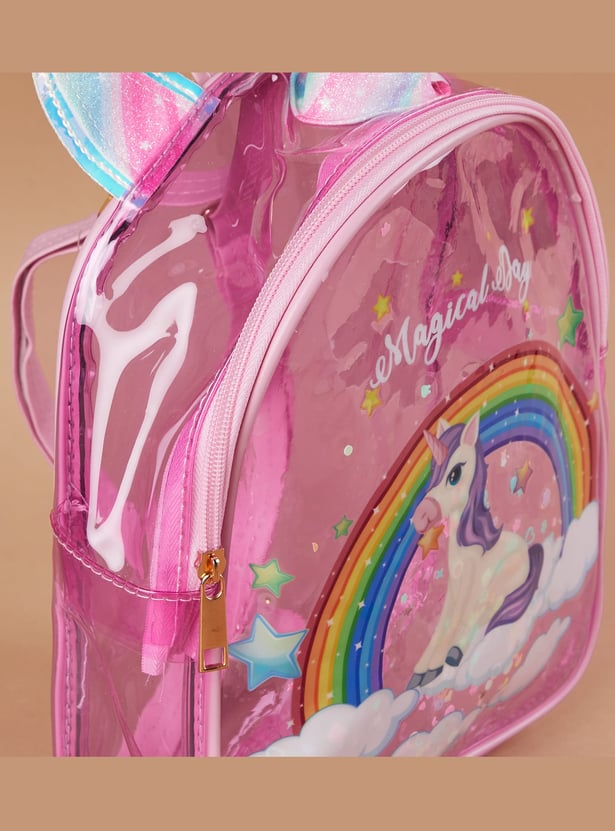 GINGER Unicorn Print Backpack