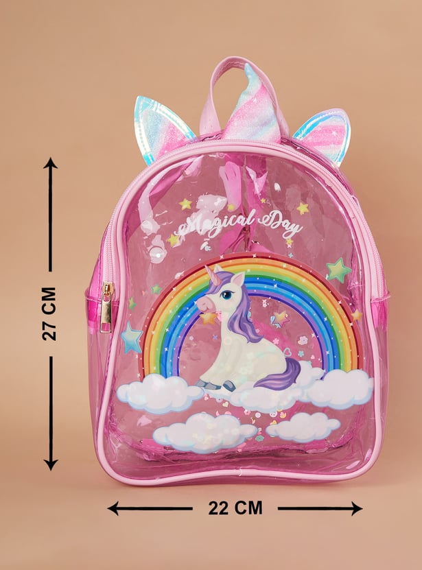 GINGER Unicorn Print Backpack