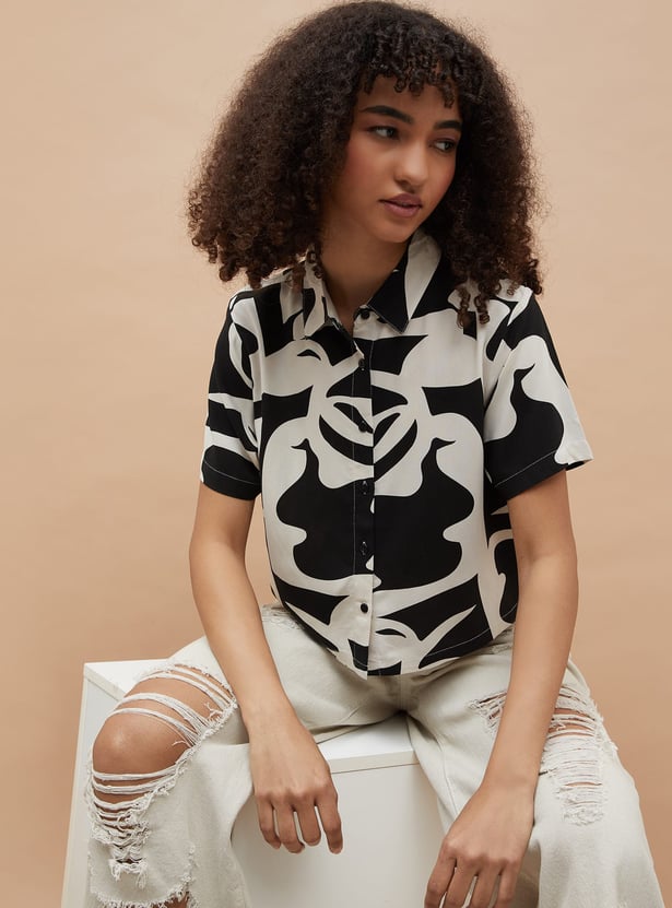 GINGER Abstract Print Shirt
