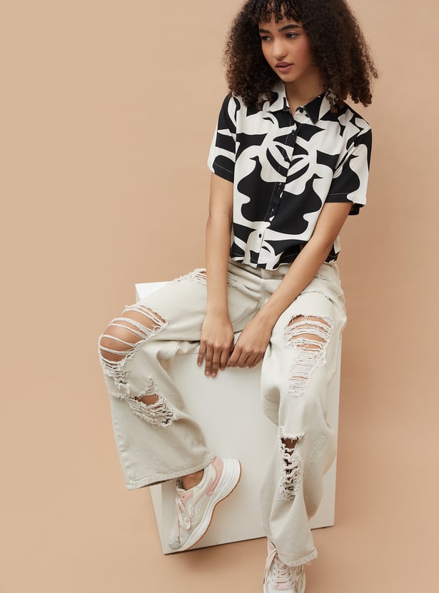 GINGER Abstract Print Shirt