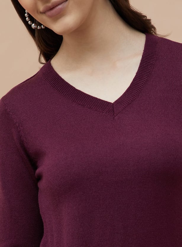 FAME FOREVER Solid Knit Top