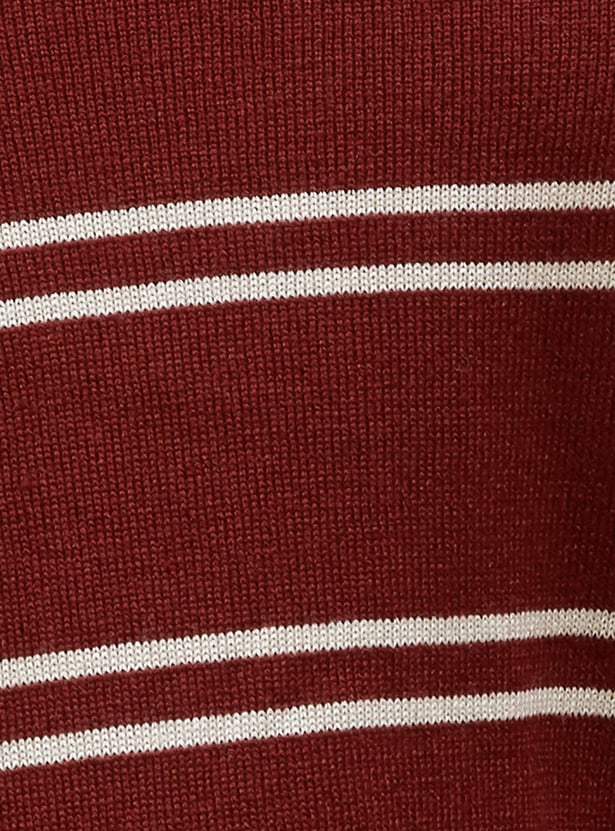 FAME FOREVER Striped Knit Top