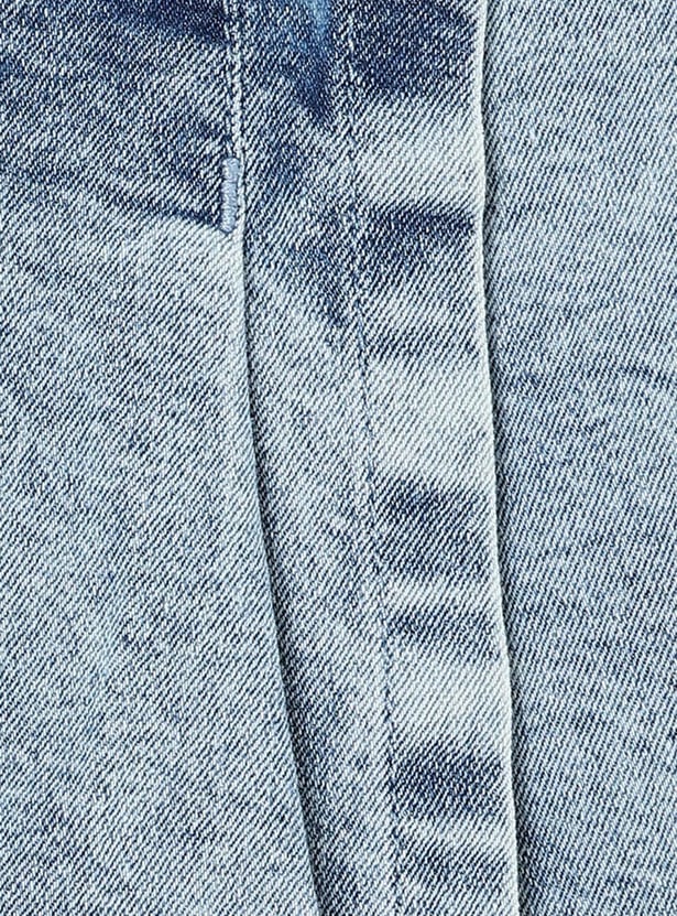 FAME FOREVER Girls Washed Denim Skort
