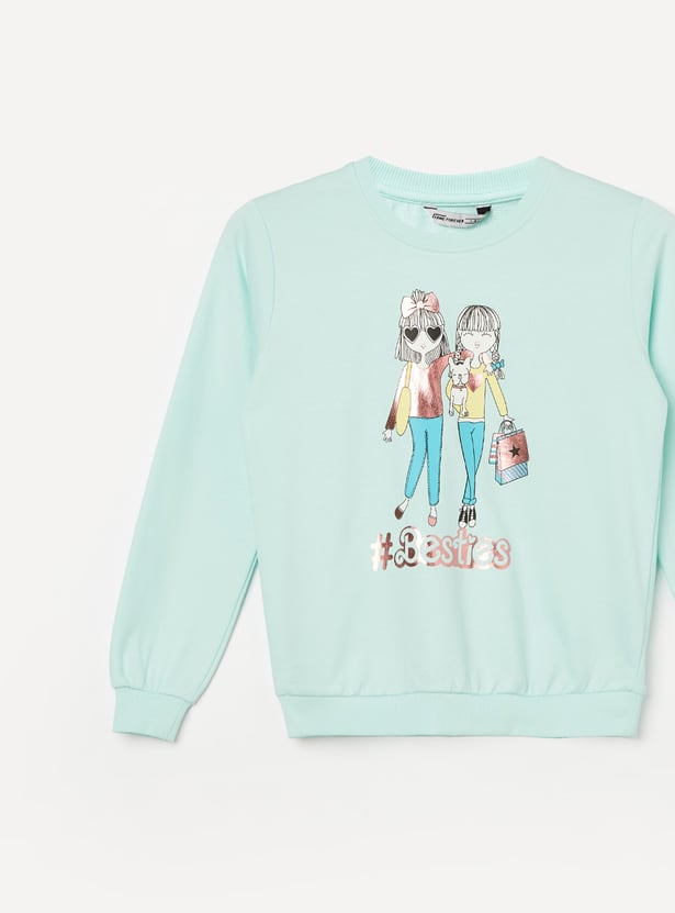 FAME FOREVER Girls Graphic Print Sweatshirt
