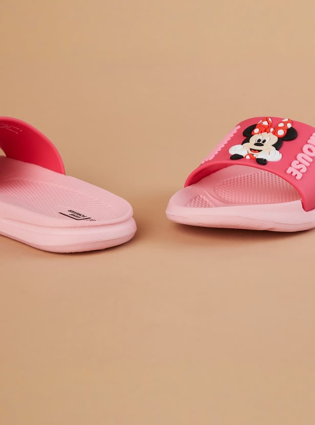 FAME FOREVER Girls Mickey Mouse Applique Detail Sliders
