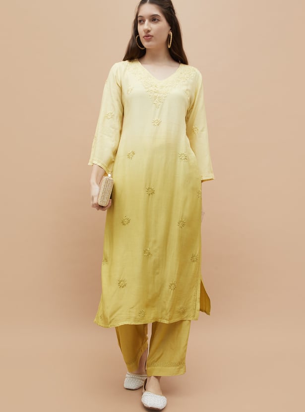 MELANGE Embroidered Kurta Set