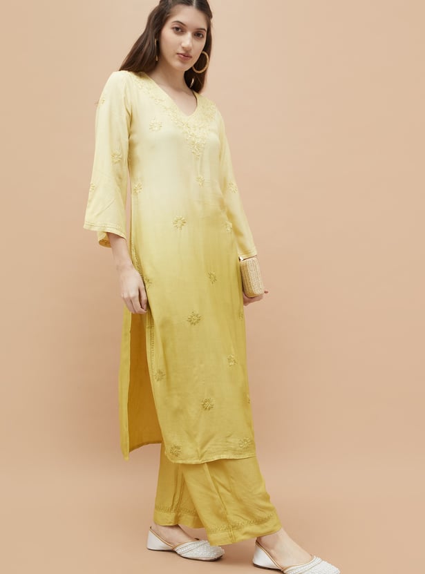MELANGE Embroidered Kurta Set
