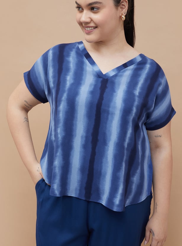 NEXUS Tie & Dye V-Neck Top