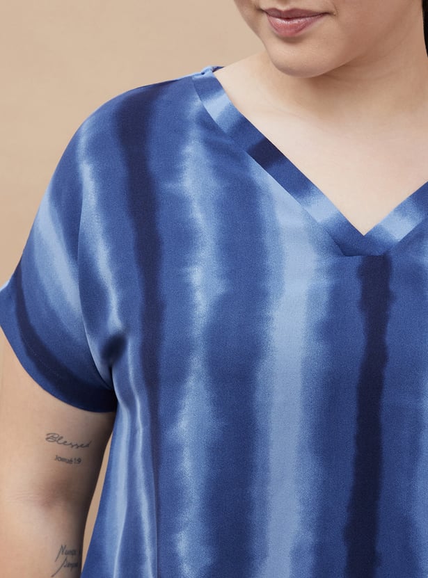 NEXUS Tie & Dye V-Neck Top