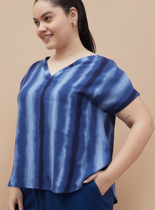 NEXUS Tie & Dye V-Neck Top