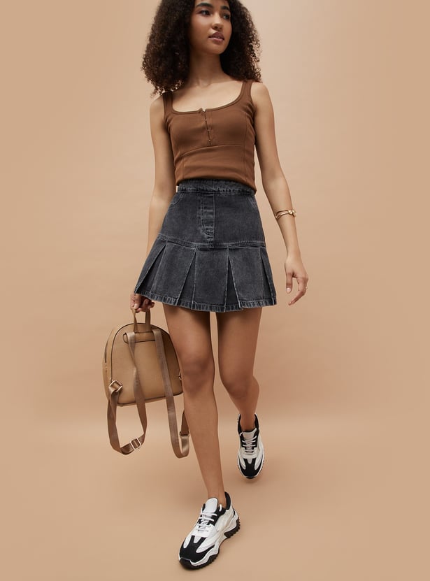 GINGER Pleated Mini Skirt