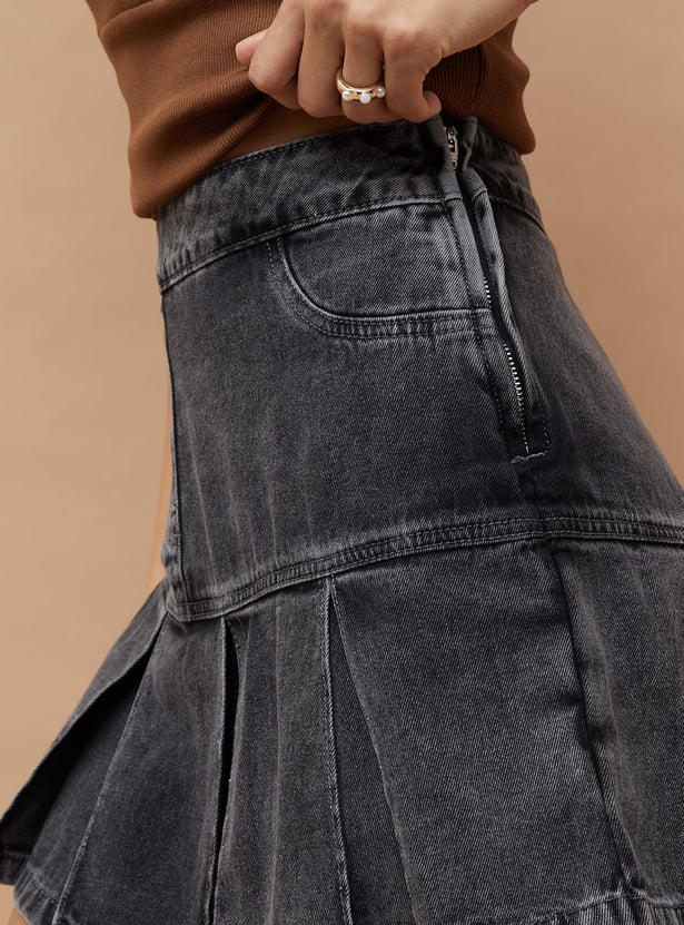 GINGER Pleated Mini Skirt
