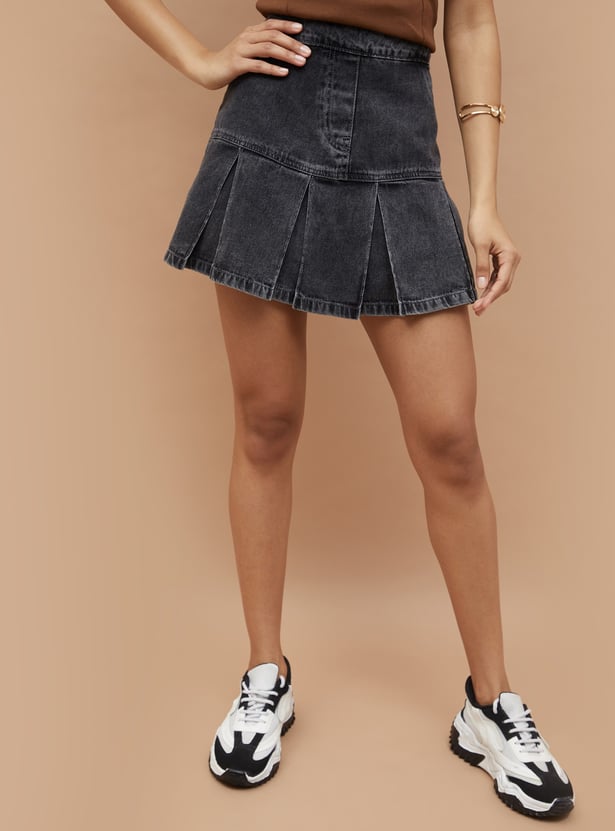 GINGER Pleated Mini Skirt