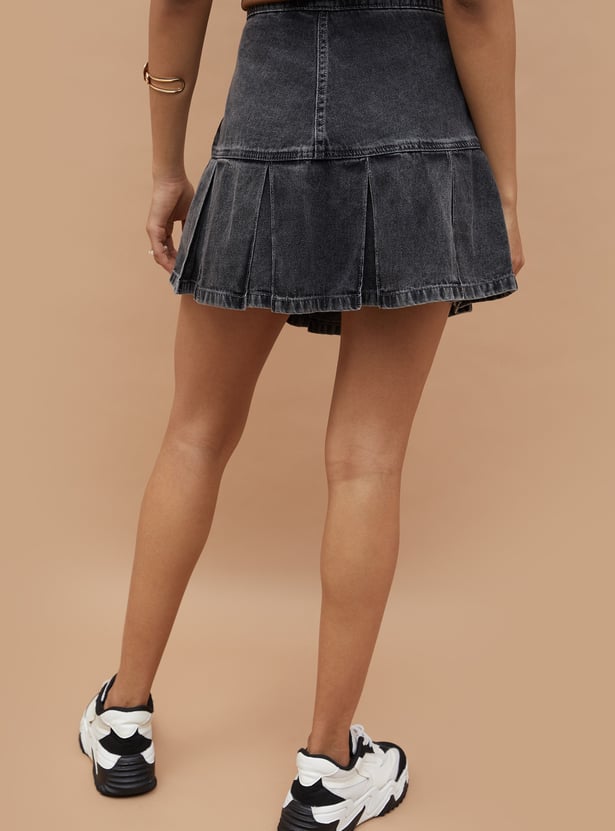 GINGER Pleated Mini Skirt