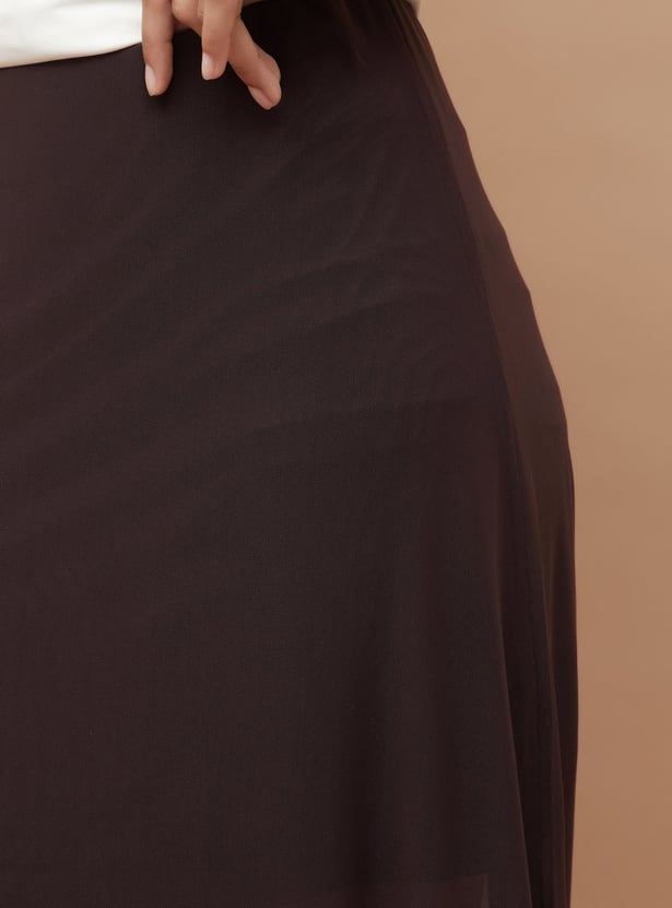 GINGER Mesh-Textured A-Line Skirt
