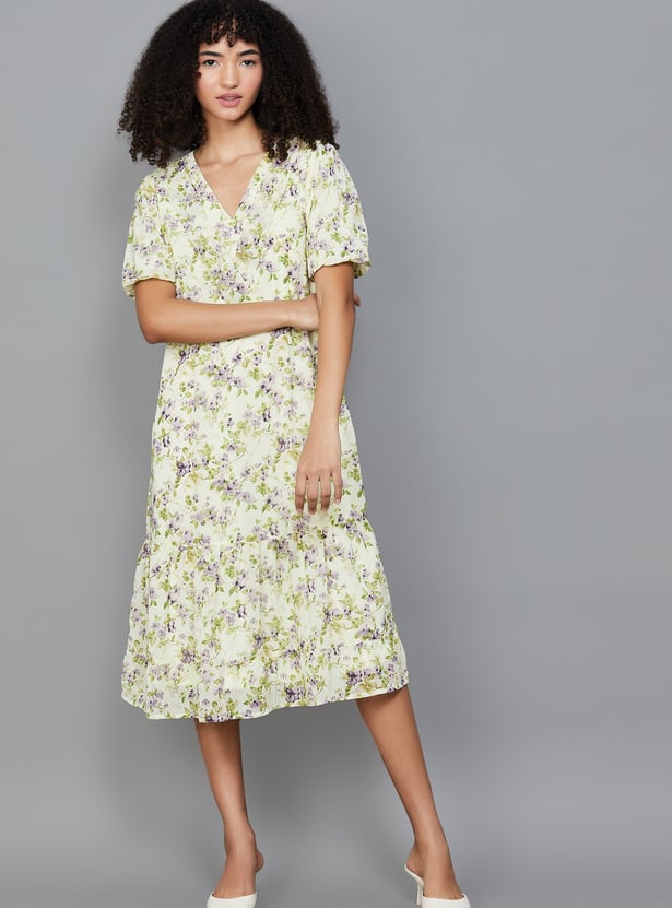 LATIN QUARTERS Floral Print A-line Dress