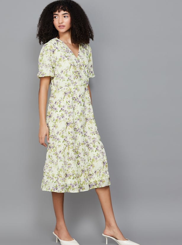LATIN QUARTERS Floral Print A-line Dress