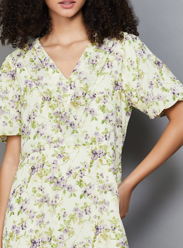 LATIN QUARTERS Floral Print A-line Dress