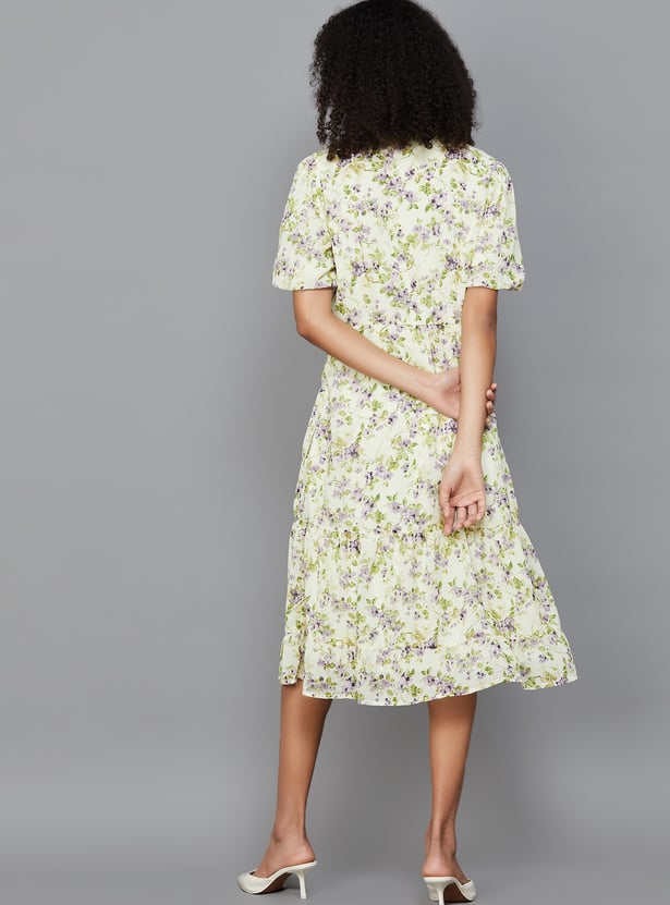 LATIN QUARTERS Floral Print A-line Dress