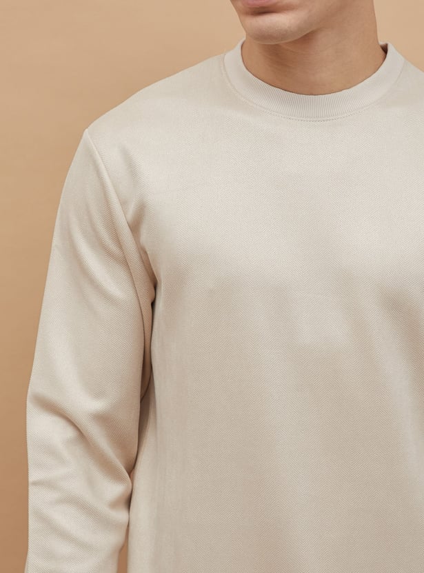 CODE Solid Crew Neck Sweatshirt