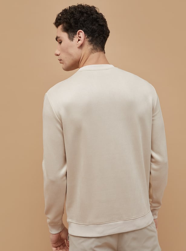 CODE Solid Crew Neck Sweatshirt