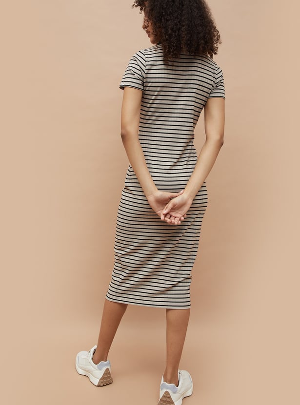 GINGER Striped Bodycon Dress