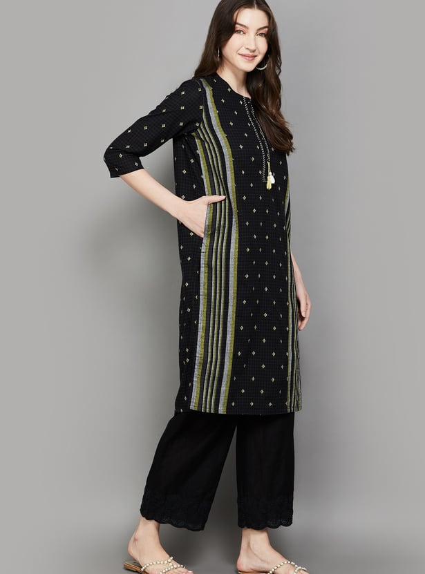 BIBA Jacquard Straight Kurta