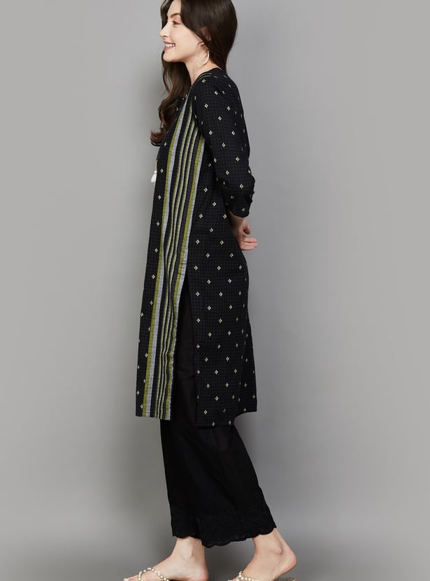 BIBA Jacquard Straight Kurta