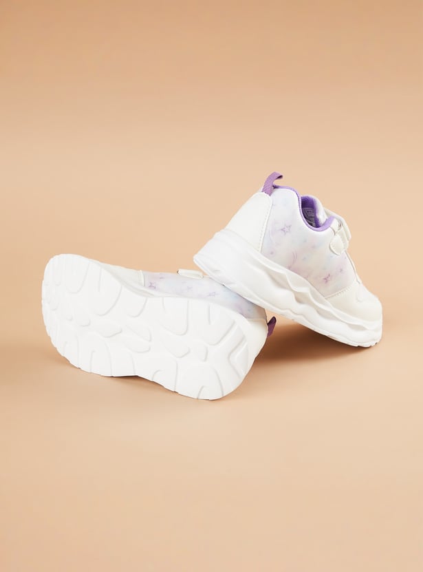 FAME FOREVER Girls Printed Light-Up Velcro Sneakers