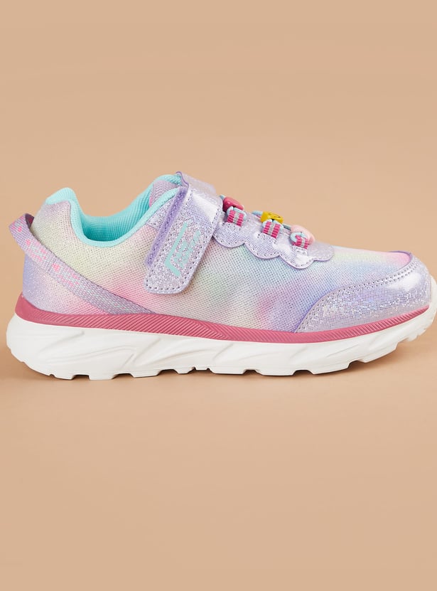 FAME FOREVER Girls Glitter Velcro Sneakers