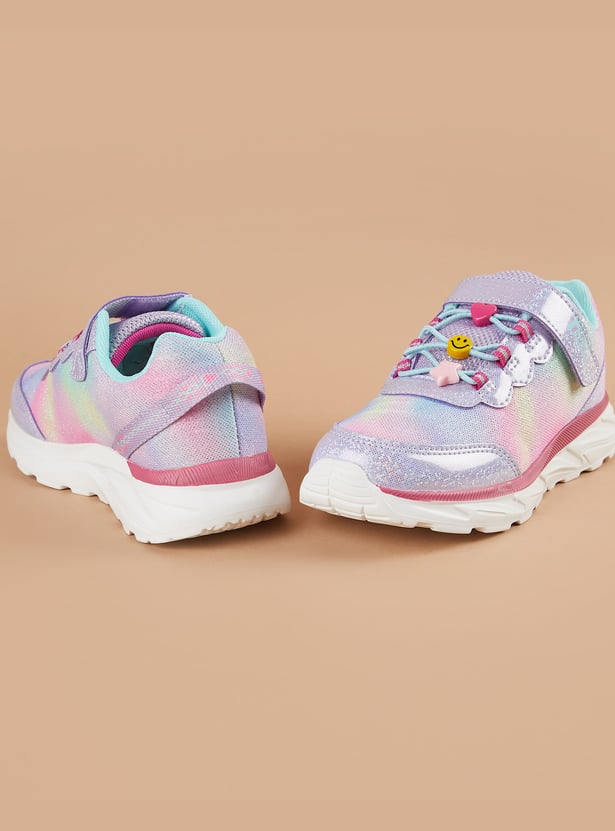 FAME FOREVER Girls Glitter Velcro Sneakers