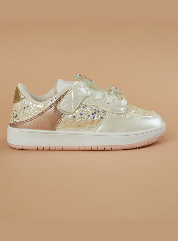 FAME FOREVER Girls Girls Embellished Lace-Up Shoes