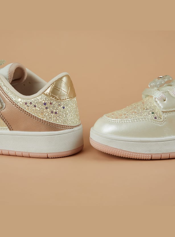 FAME FOREVER Girls Girls Embellished Lace-Up Shoes