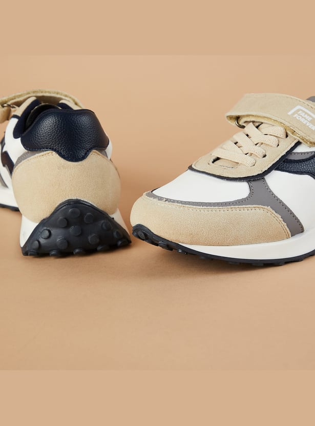 FAME FOREVER Boys Contrast Overlay Velcro Sneakers