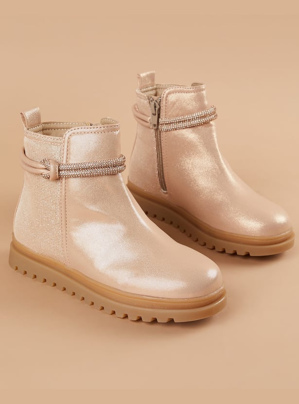 FAME FOREVER Girls Glitter Chelsea Boots
