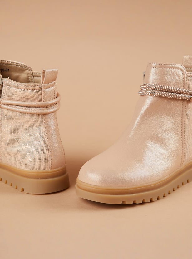 FAME FOREVER Girls Glitter Chelsea Boots