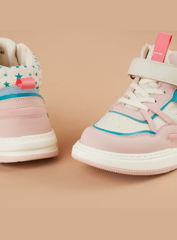 FAME FOREVER Girls Colourblocked Lace-Up Sneakers