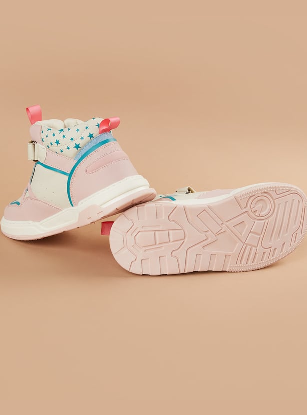 FAME FOREVER Girls Colourblocked Lace-Up Sneakers